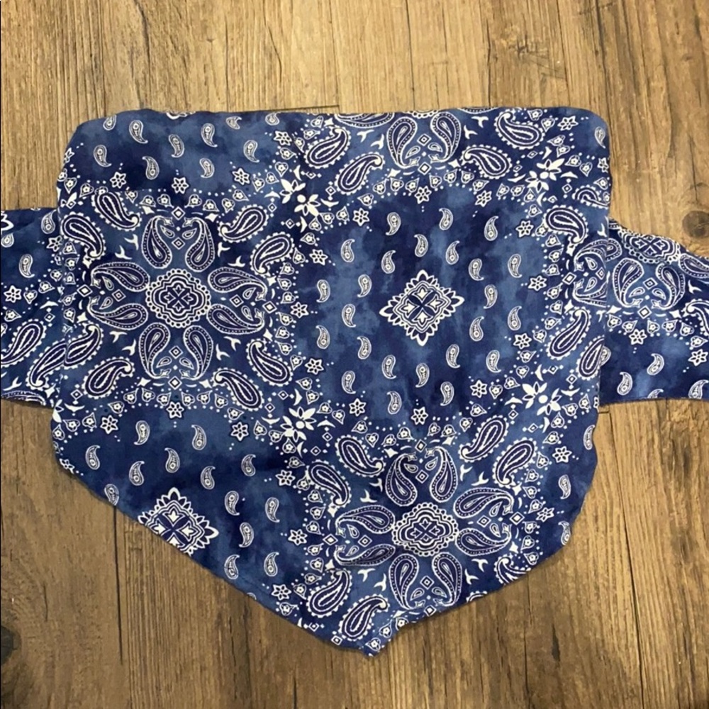 Blue bandana top